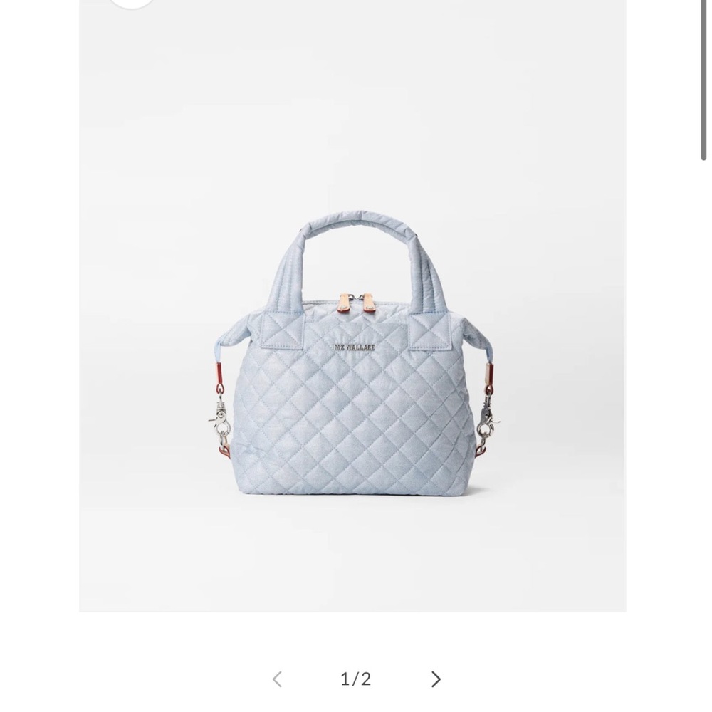 MZ Wallace Light Blue Quilted Tote